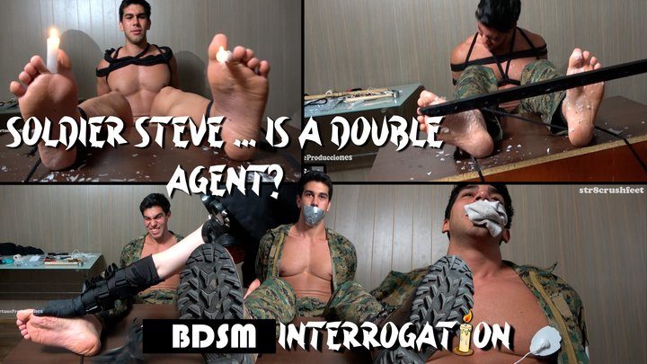 Str8crushfeet - Steve double Agent interrogation - Bastinado, Waxplay, Electricity in his wide delicious feet ( Pilot)