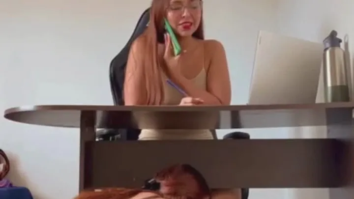 Tickle Vibes - Tickling in the office while Mary works