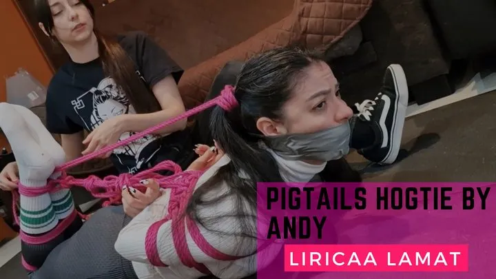 Liricaa Lamat - Pigtails hogtie by Andy
