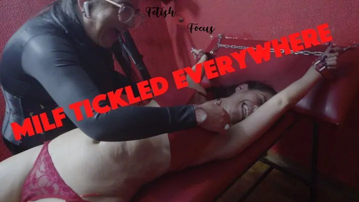 Fetish Focus - Amanda entire body tickling - Milf tickled at all body places in bondage and panties with female domination