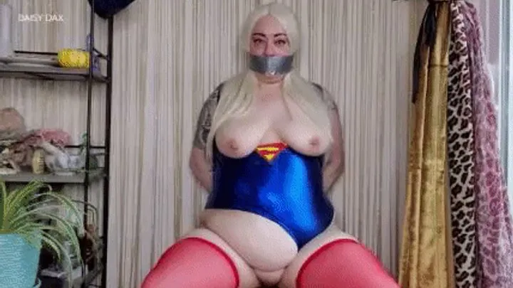 Daisy Dax - BBW Supergirl Bound & Made to Cum Twice