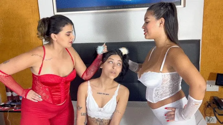 Goddess Scarlet White - TWO GODDESSES FART ON THE NEW GIRL SLAVE part 1 By NICOLLY, BRUNA PAZ AND BARBARA CAM By ALINE FULL HD