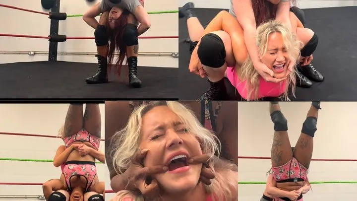 Power Girls Pro Wrestling - blonde vs brunette vs red head (Piledrivers, slams and submissions)