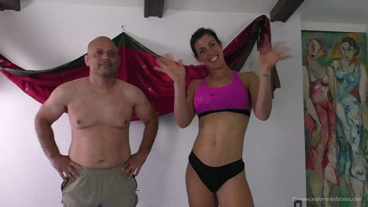 Les Femmes Fatales Productions - True Grit! Outstanding Competitive Wrestling Battle Of The Sexes! Bianca vs Alex!