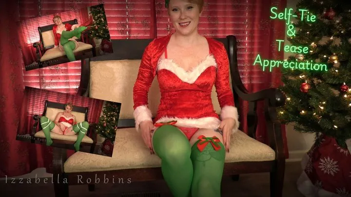 Izzabella Robbins - Christmas Party Date Gets Rewarded With Teasing and Self-Tie Pleasure
