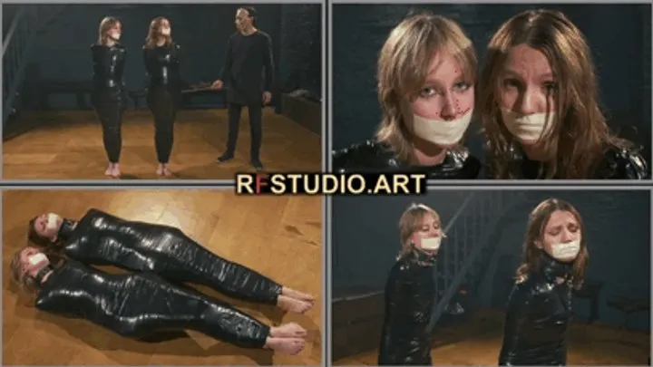 Rf Studio Production - Mandy and Bramble - Double Tight PVC Mummification Part 1 - Jumping Training (FULL HD MP4)