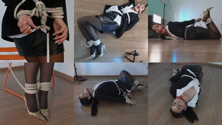 Andrewboots43 - Long-legged hottie caught and bondage, gagging