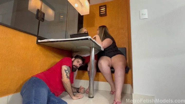 Metrofetishmodels - Atena And Britney: We Caught Our Boss Looking Up Our Dresses And Made Him Swallow Our Steamy Wet Farts (Part 1)