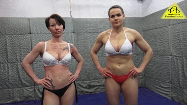 Antschas Wrestling And Fetish Store - Dolly vs Zsuzsa bodypin and headlock competitive female wrestling match