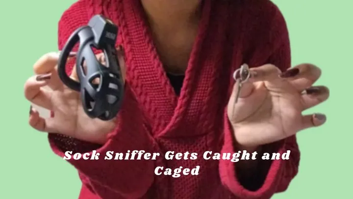 Laffiesaffie - Sock Sniffer Gets Caught and Caged