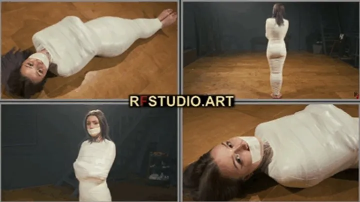 Rf Studio Production - Astrid in a Sleek Microfoam Cocoon Part 1 - Sweet Struggling in Tight Wrappings (FULL HD MP4)