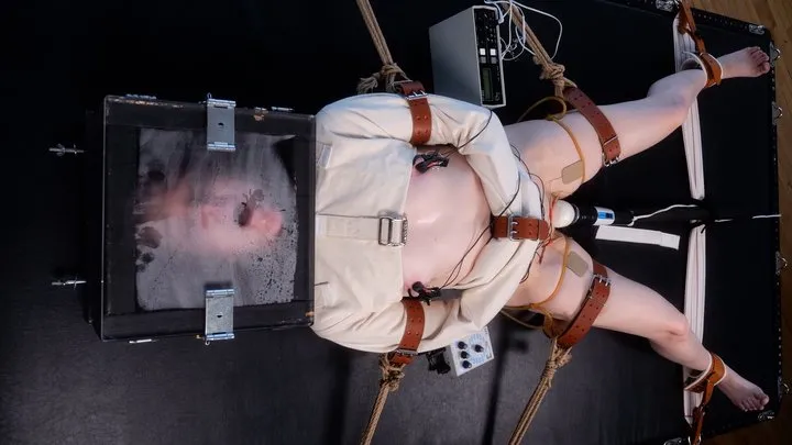 Elise Graves Bondage Liberation - Heads or Tails? - Charlee Chaste and Elise Graves - With their head locked in a box and their body heavily restrained, Charlee delights us all by pushing past sensation overload for an orgasmic reward!