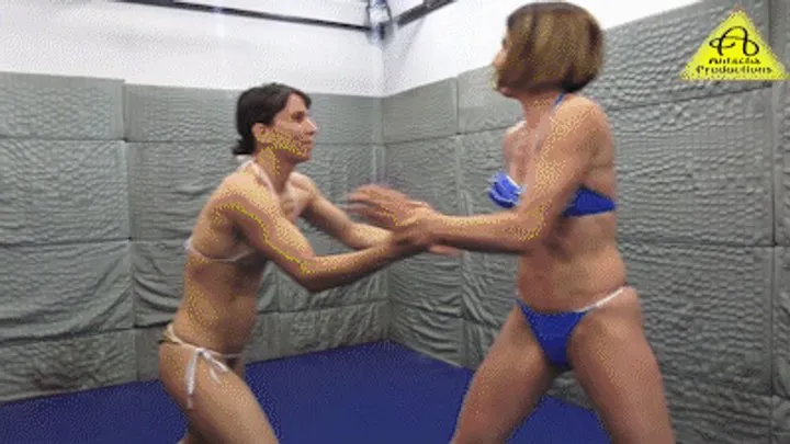 Antschas Wrestling And Fetish Store - Kiniku vs Samantha competitive wrestling