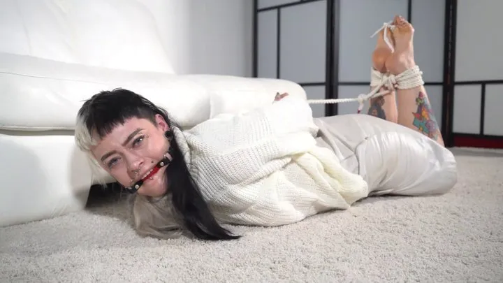 Altgirlsbound - 4261 Chronically Grumpy in Hogtied in White