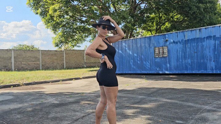Foot Fetish Paradise - Milah Arches Sensually Walking in her Black Kiara Mules