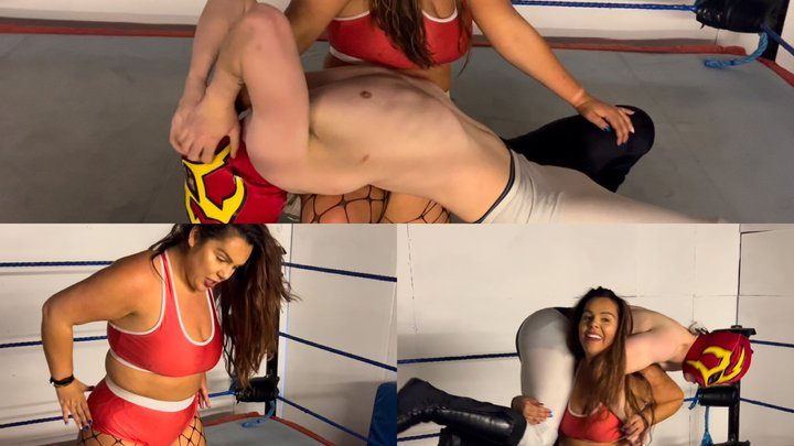 Mixed Wrestling Uk - Skinny man destroyed by BBW Giantess