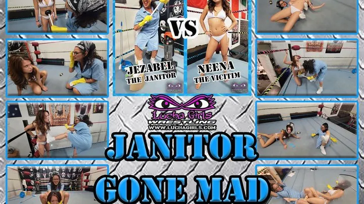 Lucha Girls ~ Female Pro Wrestling - 1275-Janitor Gone Mad - Fantasy Wrestling