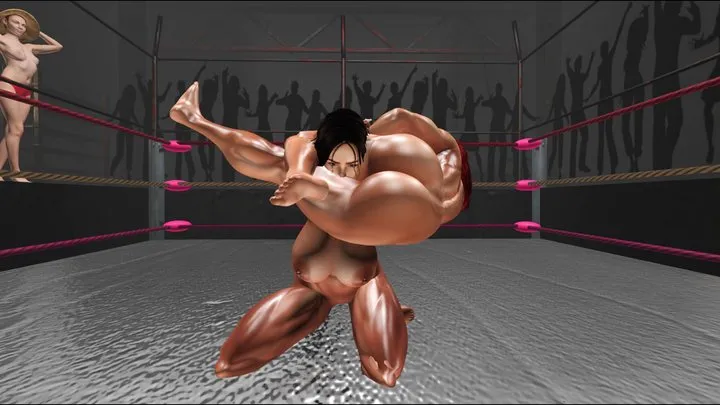 Nicolewrestles - Naked big tit female oil wrestling: Jasmine vs Sarah LOW