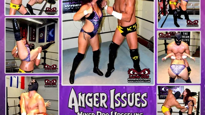Lucha Girls ~ Female Pro Wrestling - 1718-Masked Mans Anger Issues - Mixed Maledom Pro Wrestling