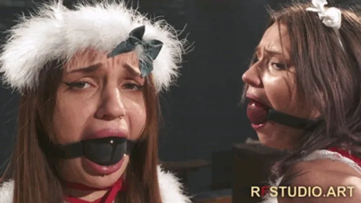 Rf Studio Production - Tilda and Astrid - Double Chair Bondage - Snow Maidens Gagged with Big Ballgags (UHD 4K MP4)