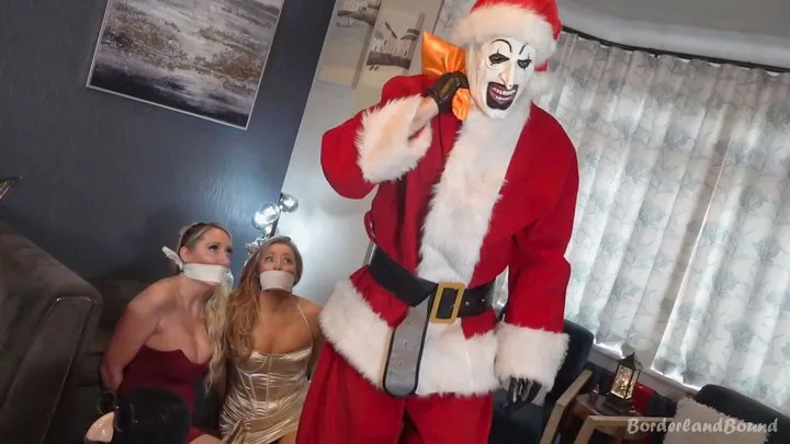 Borderland Bound - Brianna & Rachel in: Mr Santa Skin-Crawler Goes ALL Through the House While Two Outraged Naughty-List Makers Struggle Most - Vigorously!!