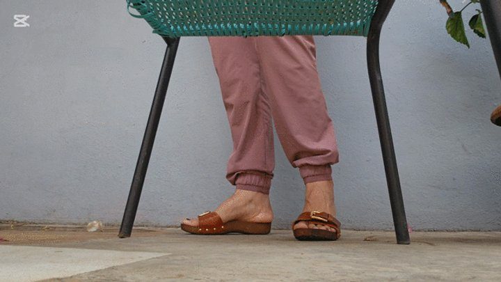 Foot Fetish Paradise - Milah Arches Wrinkled Soles and Sweet Arches on my new Kiara Clogs