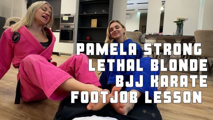 Martial Fetish - Pamela Strong and Lethal Blonde bjj and karate footjob lesson
