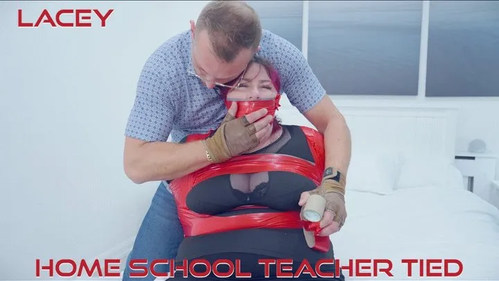 Gag Attack Bondage - Tied Up and Silenced: Lacey's Home Visit Nightmare H264 MP4 HD ( duct tape, bondage, gag, restraint,teacher, tied up, silenced, red tape, wrapped, sticky tape, muffled )
