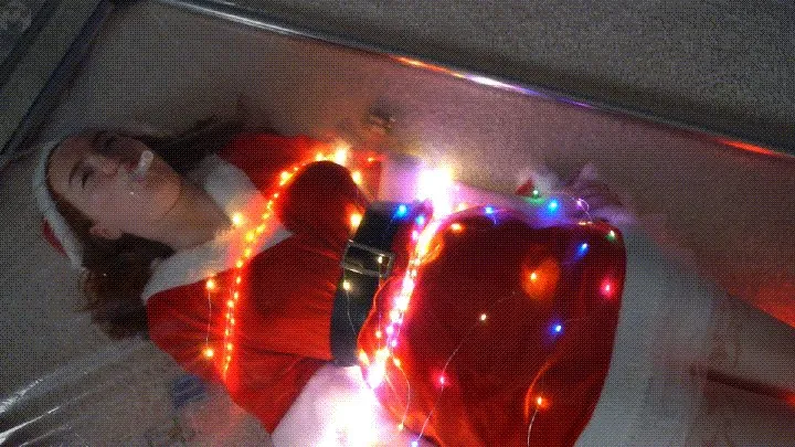 Vacuum Dreams - Bondage luminous garland in vacuum bed
