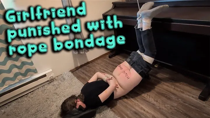 Lizzie Locked Up - Girlfriend punished in partial suspension bondage
