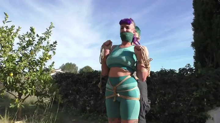 Tied In Public - Maya Homerton - Intense Bondage Walk Training in the Spanish Winter Sun - Part 1 mp4 SD