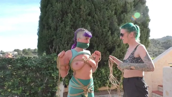 Tied In Public - Maya Homerton - Intense Bondage Walk Training in the Spanish Winter Sun - Part 1 mp4 HD