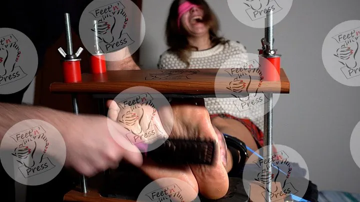 Feet'n'press - Elena Tickling Interrogation in footpress for secret formula (PART 2) 4K 1080