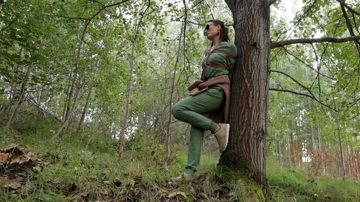Bondage Dreams - Sofi walking through the woods with his hands tied_Part 1