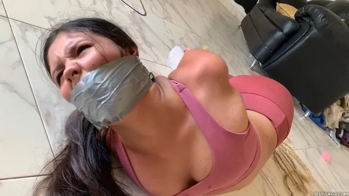 Selfgags - Feisty Jogger Followed Home And Sadistically Foot Whipped In Tough Hogtie! (low res mp4)