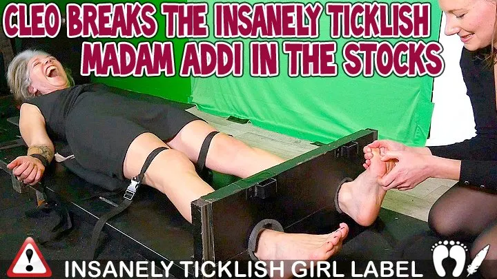 Tickle Frenchtickling  Store - CLEO BREAKS THE INSANELY TICKLISH MADAM ADDI IN THE STOCKS - HD WMV