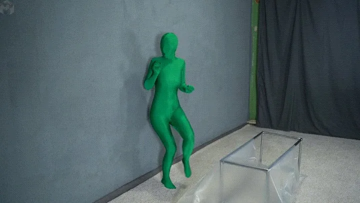 Vacuum Dreams - Zentai and the green man in the plastic trap