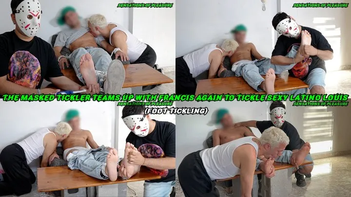 Sensations Of Pleasure - The Masked Tickler Teams Up With Francis Again To Tickle Sexy Latino Louis (foot tickling)