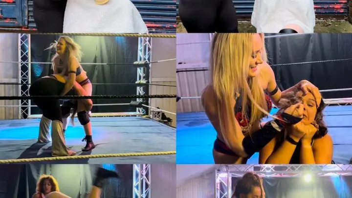 Power Girls Pro Wrestling - Brunette cheats and cream pies blonde