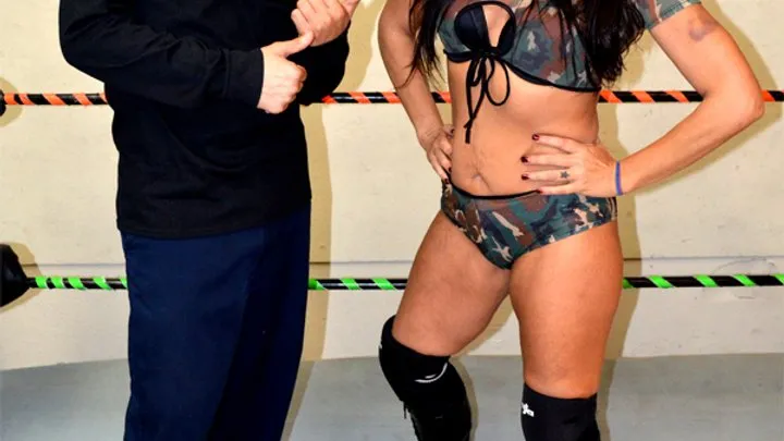 Lucha Girls ~ Female Pro Wrestling - 1616-Jezabel v Masked AzulMan - Pro Femdom Wrestling