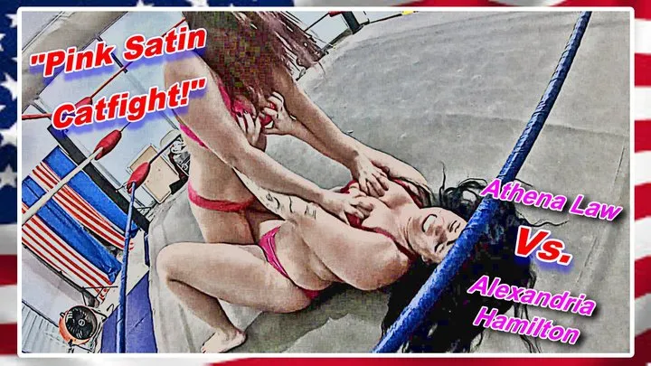 Modest Moms Wrestling - Pink Satin Catfight!