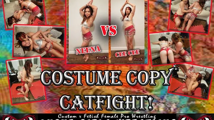 Lucha Girls ~ Female Pro Wrestling - 1286-Costume Copying Catfight - Fantasy Wrestling