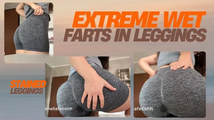 Ameliafetishh - EXTREME WET FARTS - STAINED LEGGINGS