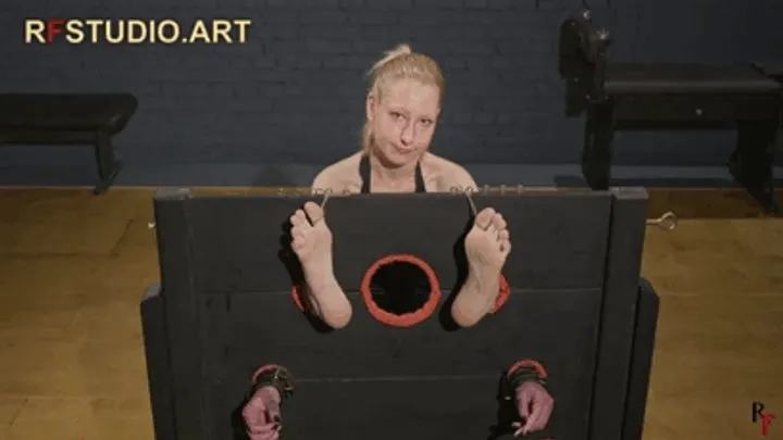 Rf Studio Production - Frida - Foot Tickling for Cute and Sensitive Blonde in Big Stocks (FULL HD MP4)