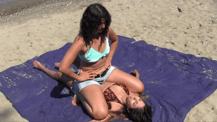 Mixed Wrestling Power - Bullied On The Beach Wrestling Pin
