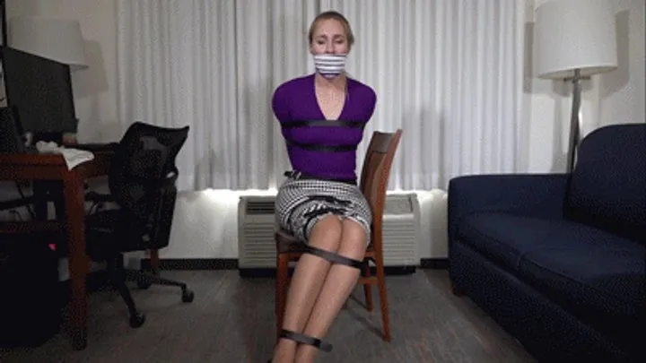 Girl Next Door Bondage - r2501JOLENE-Bound tight with her pantyhose pulled down