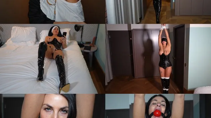 Muffled Screams - led into temptation, sister wild strung up and ball gagged (mp4)
