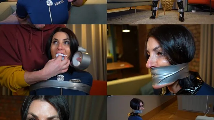 Muffled Screams - A brothers revenge, police officer sarah wild cuffed, tape bound and gagged (mp4)