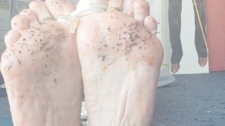 Stacy Burke`s Fetish To Go - Dirty Bare Feet Bound Toe Tie