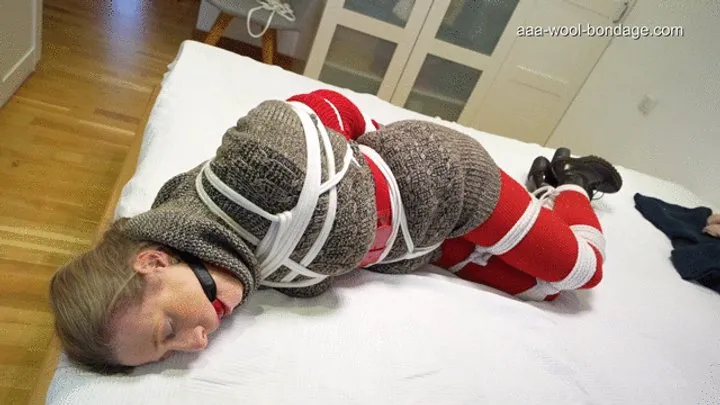 Bondish - DINA HOGTIED IN RED TIGHTS